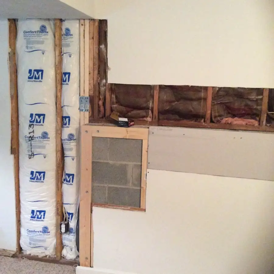 Wall insulation replacement during Contents Cleaning & Restoration in Tyler